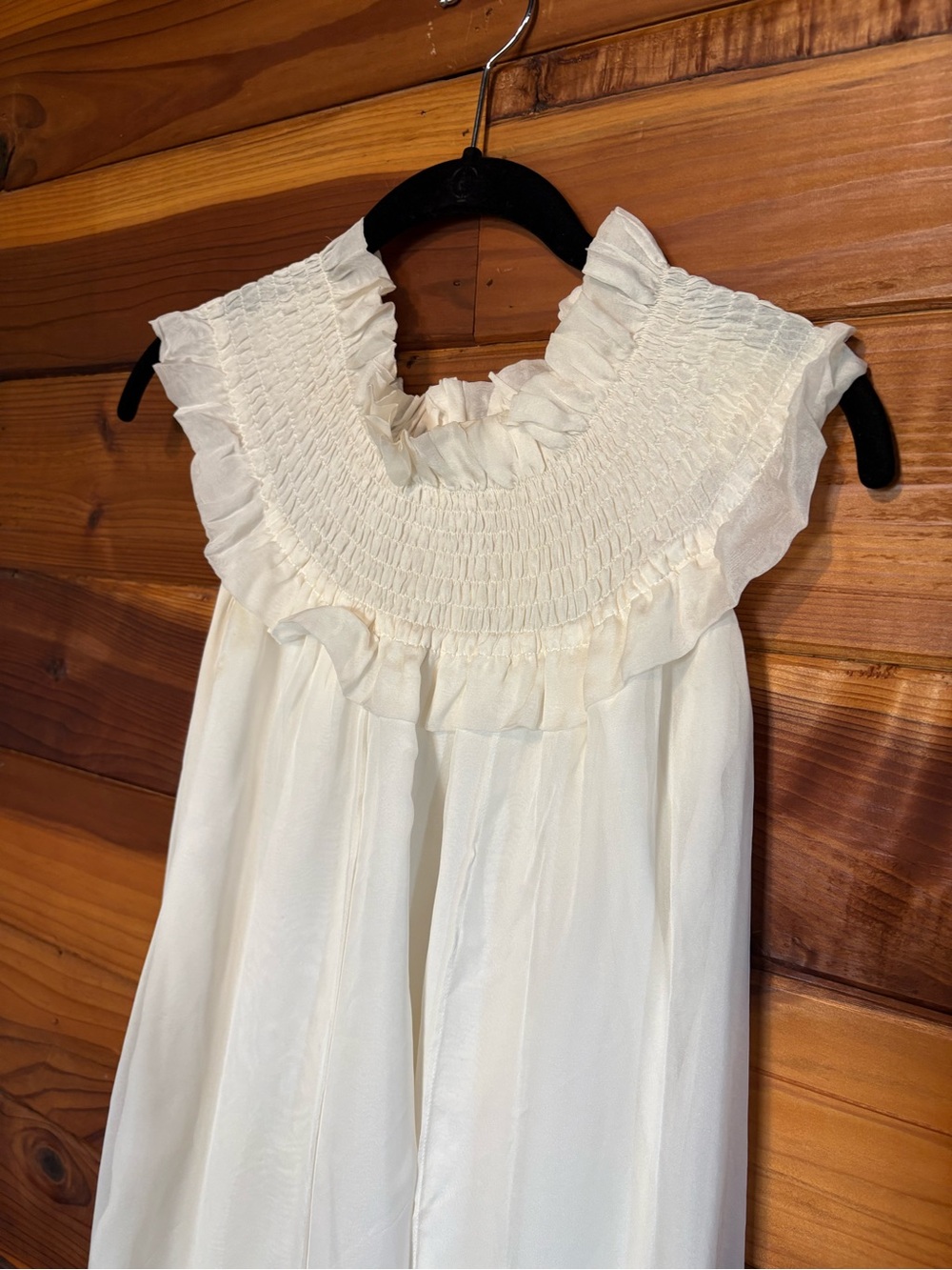 Caroline Constas Ivory Smocked Ruffle Dress - Picture 4 of 7